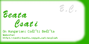 beata csati business card